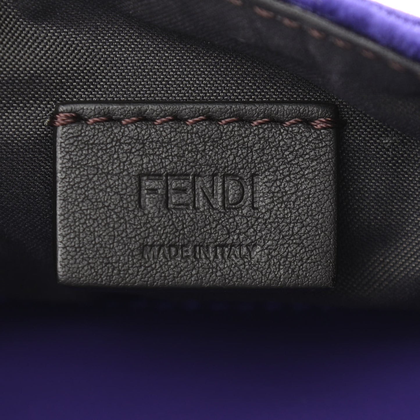 Velluto FF Embossed Mini Baguette Viola Plus