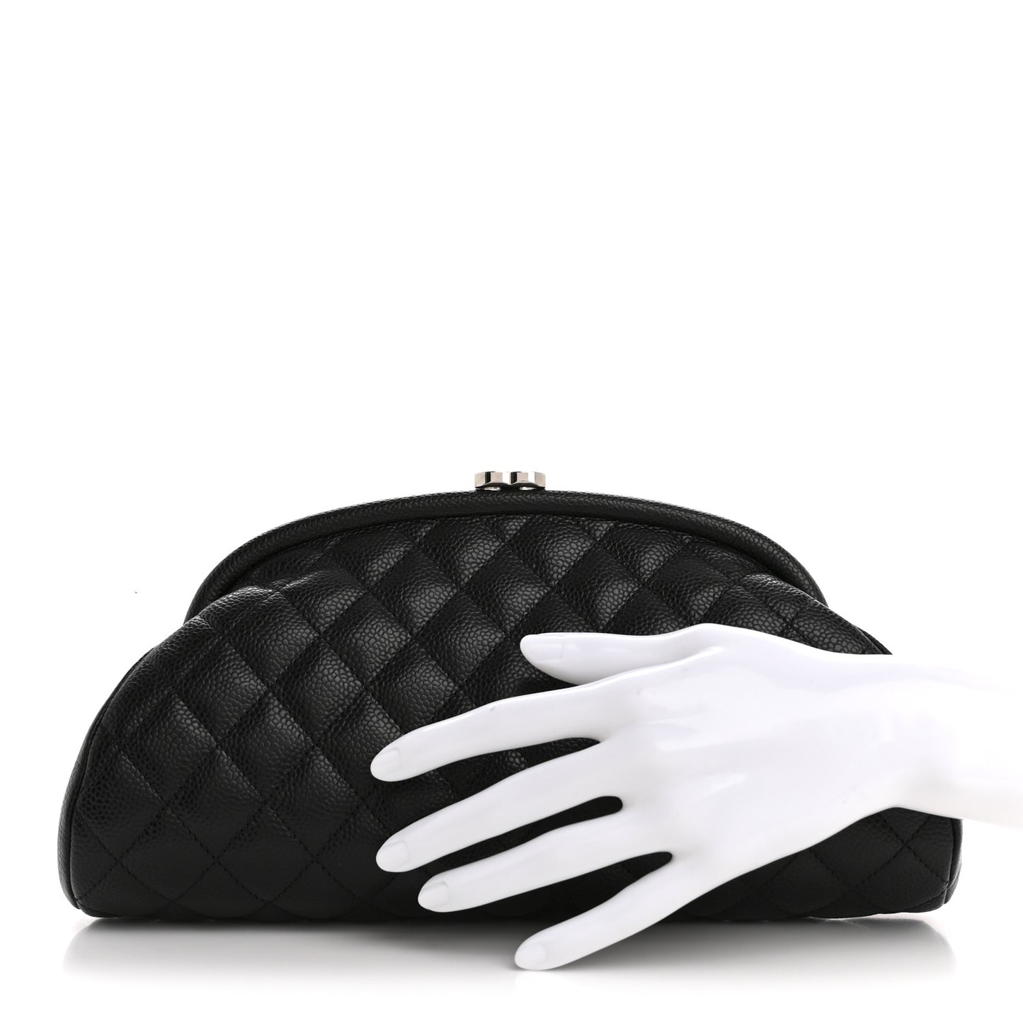 Caviar Quilted Timeless Clutch Black