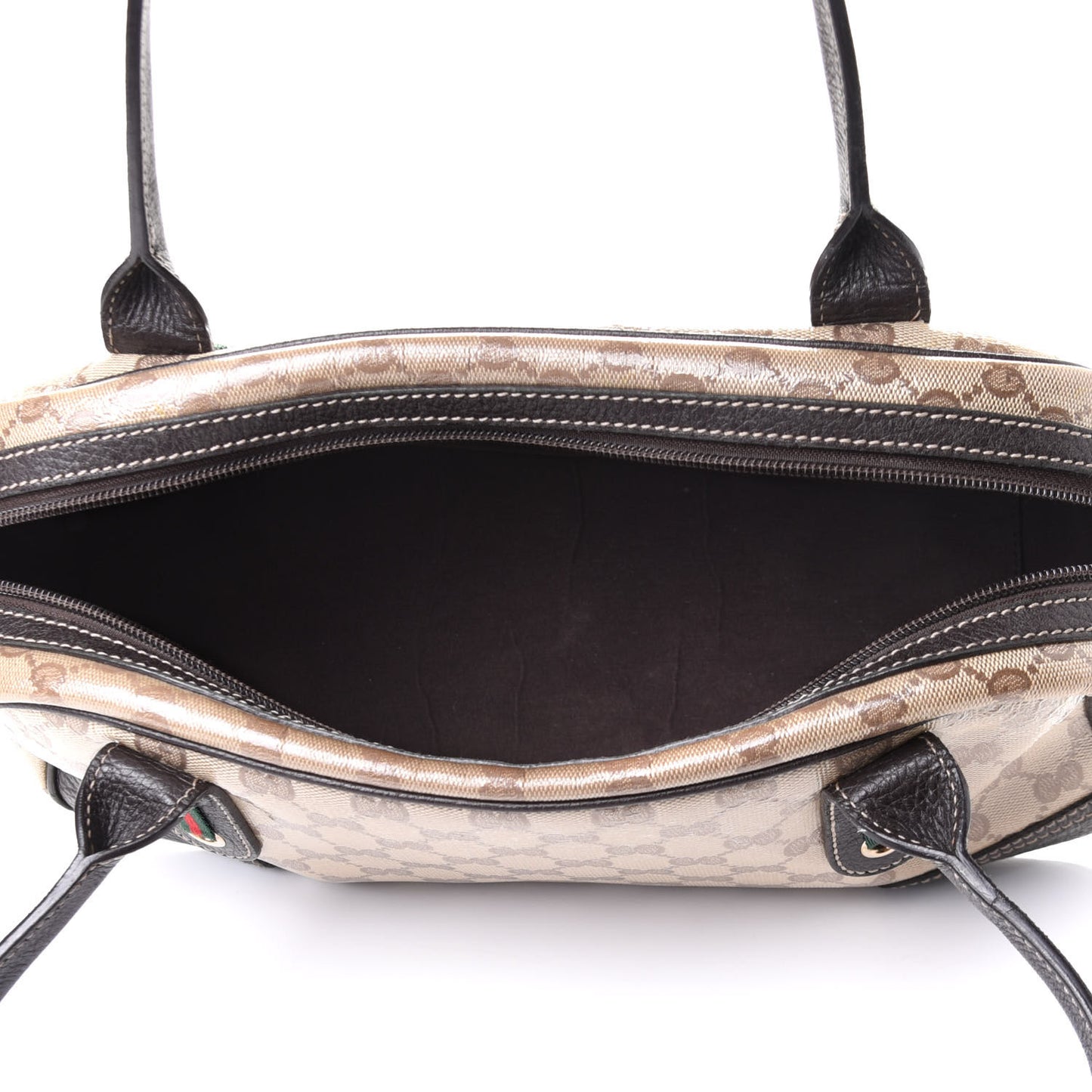 Crystal Monogram Web Princy Boston Brown