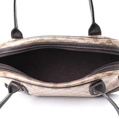 Gucci Crystal Monogram Web Princy Boston Brown 4 of 4