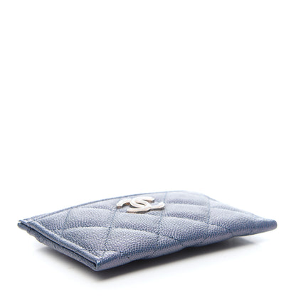 Chanel Iridescent Caviar Quilted Card Holder Dark Blue 4 of 8