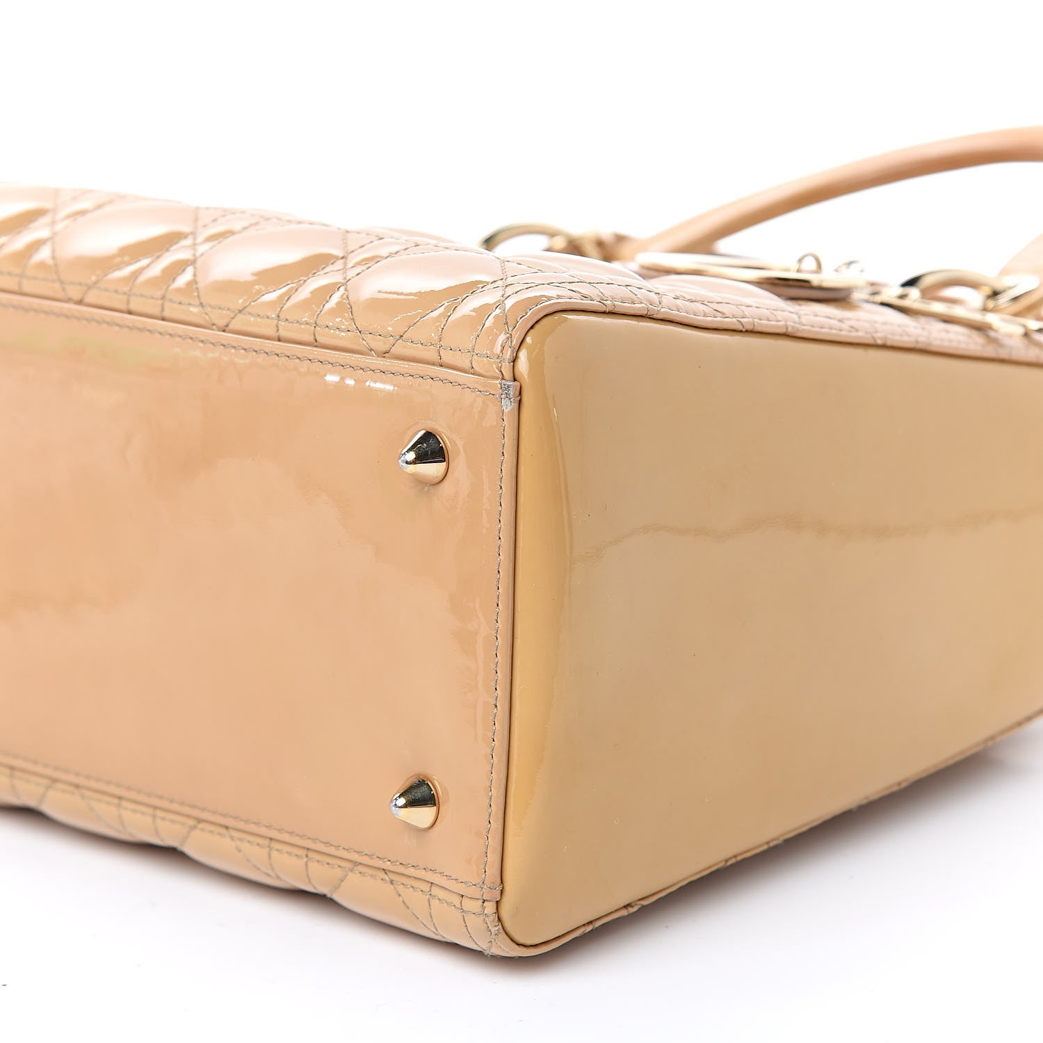 Christian Dior Patent Cannage Medium Lady Dior Beige 10 of 11