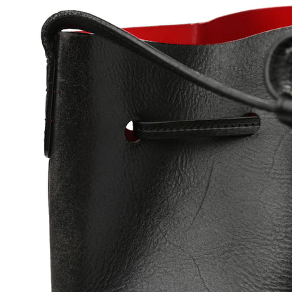 Mansur Gavriel Vegetable Tanned Calfskin Bucket Bag Black Flamma 13 of 17