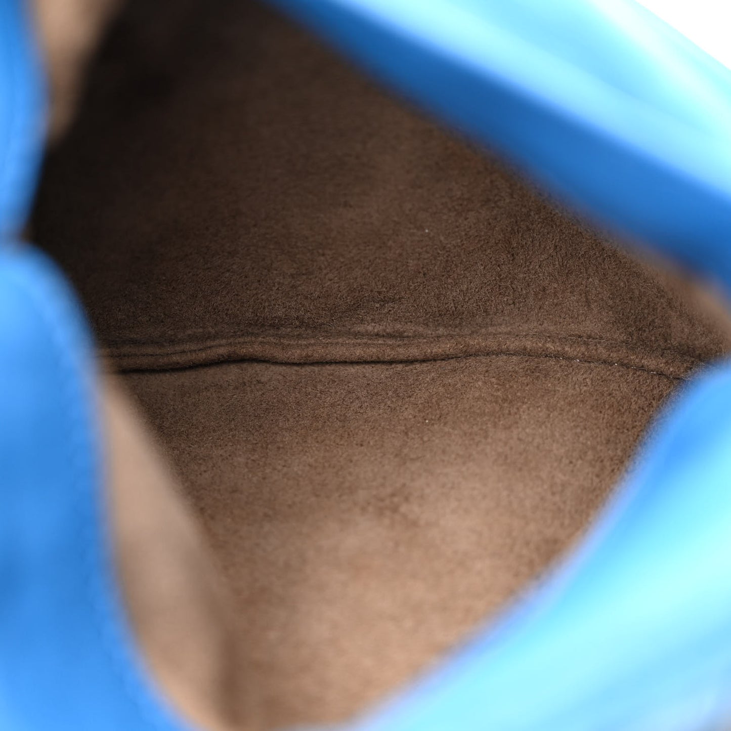 Nappa Intrecciato Small Chain Crossbody Blue