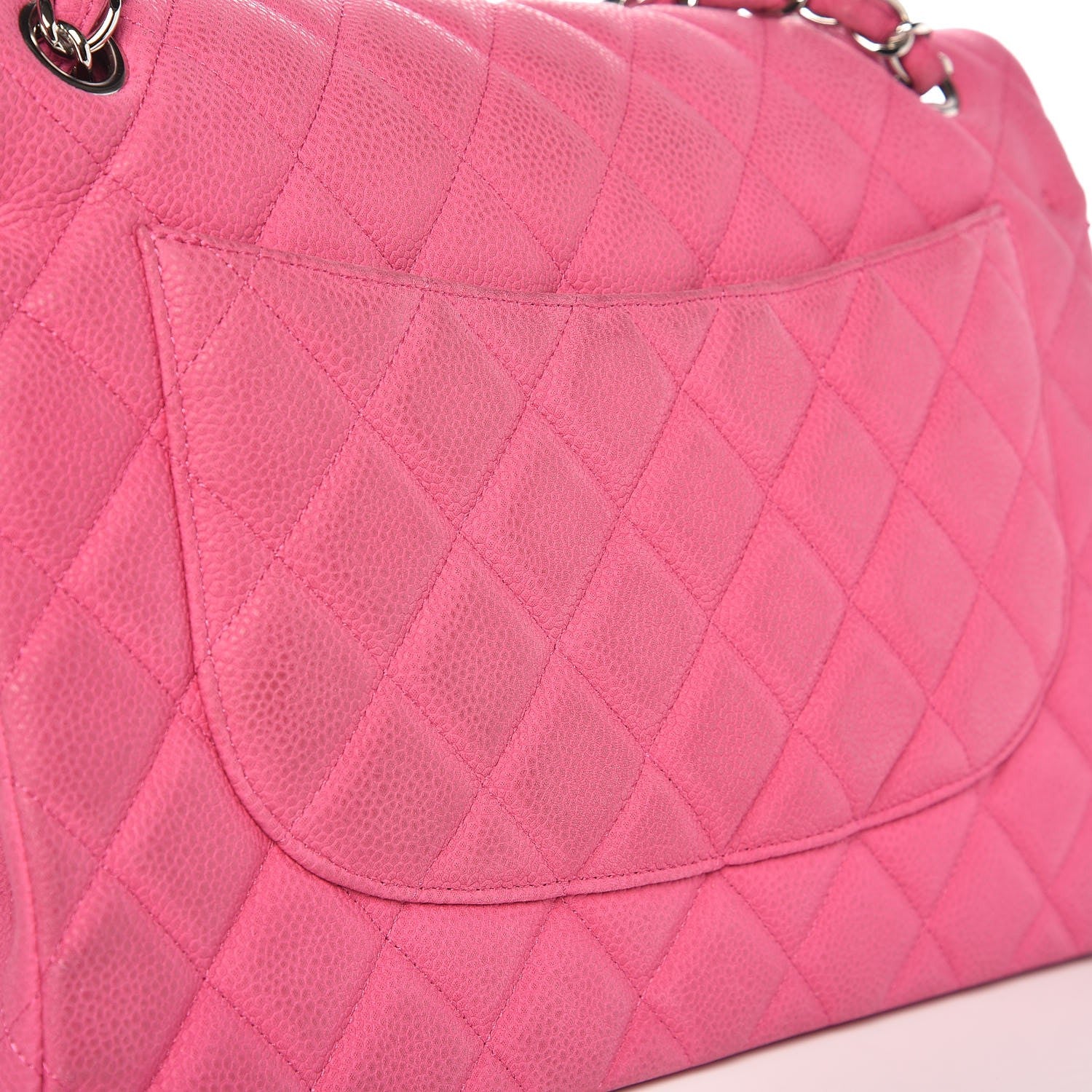 Chanel Iridescent Caviar Quilted Jumbo Double Flap Pink 13 of 29