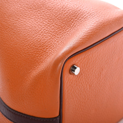 Hermes Taurillon Clemence Picotin 18 PM Orange H Havane 9 of 12