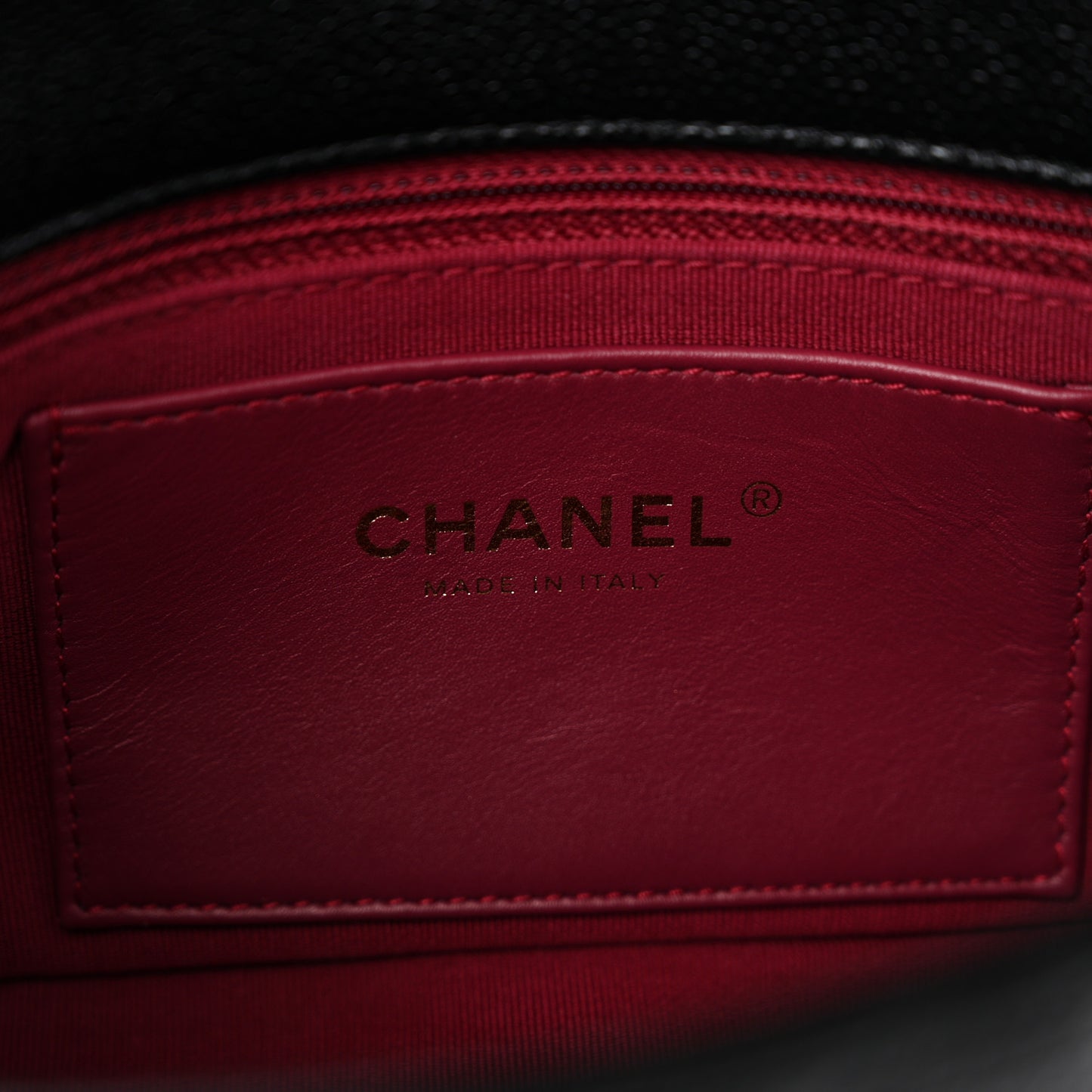 Caviar Quilted Mini Never Ending Chain Flap Black