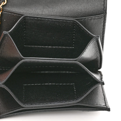 Chanel Lambskin Quilted Flap Card Holder With Cuff Black 6 of 11