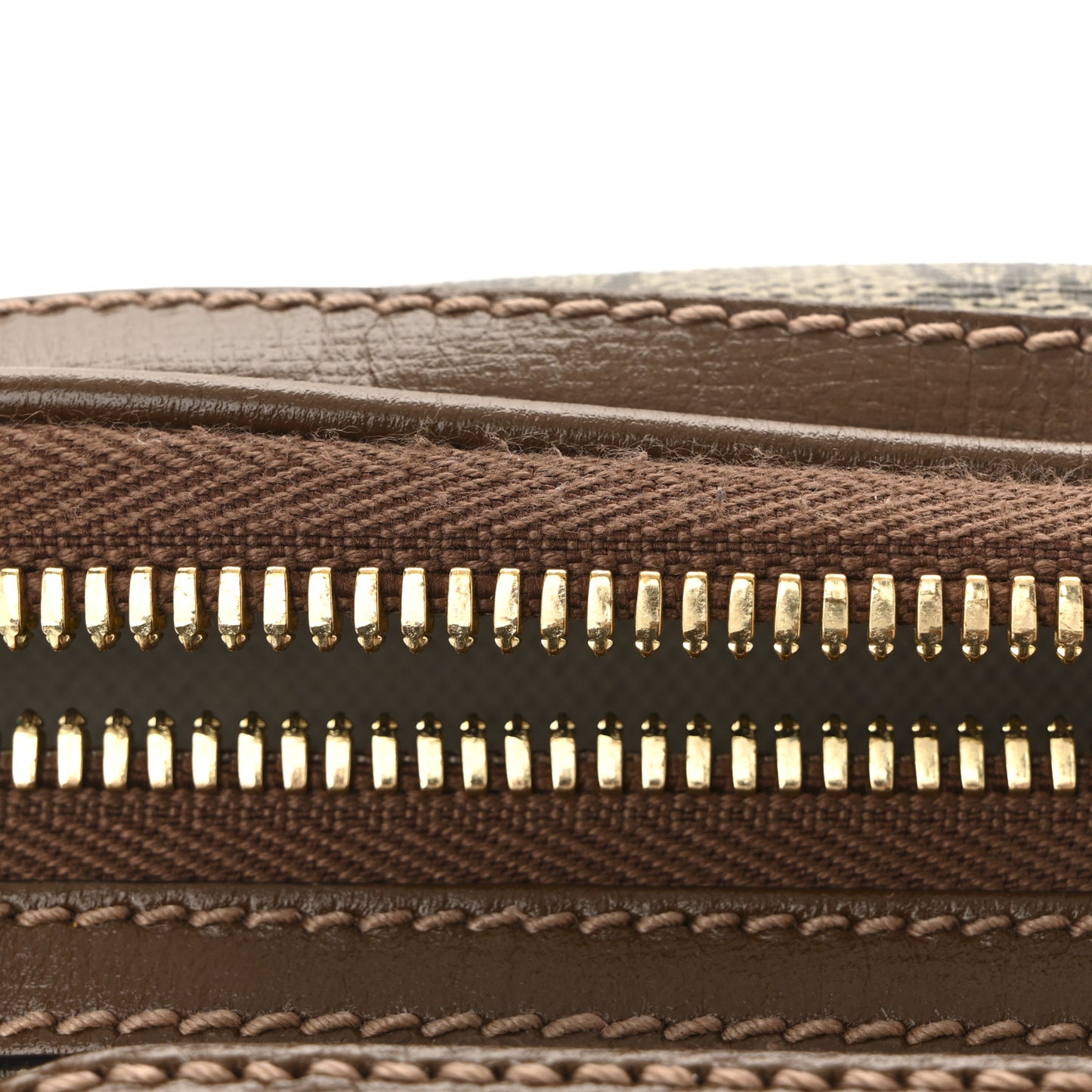 GG Supreme Monogram Textured Calfskin Retro Interlocking G Belt Bag Beige Ebony Brown Sugar