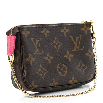 Louis Vuitton Monogram 2019 Christmas Animation Mini Courchevel Pochette Accessories Fuchsia 3 of 7