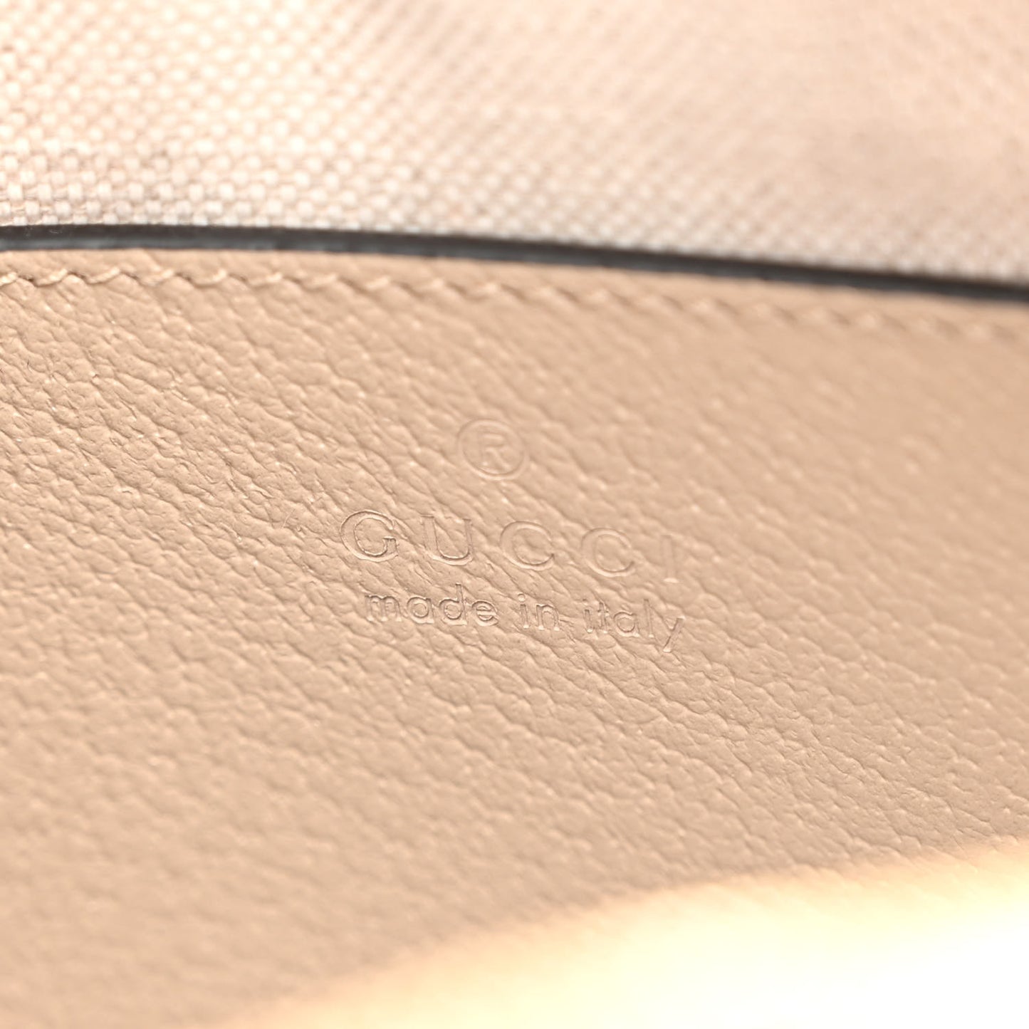 GG Supreme Monogram Textured Calfskin Web Mini Ophidia Shoulder Bag Beige Mystic White Oatmeal