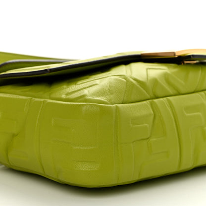 Fendi Nappa FF 1974 Embossed Baguette Wasabi 9 of 10