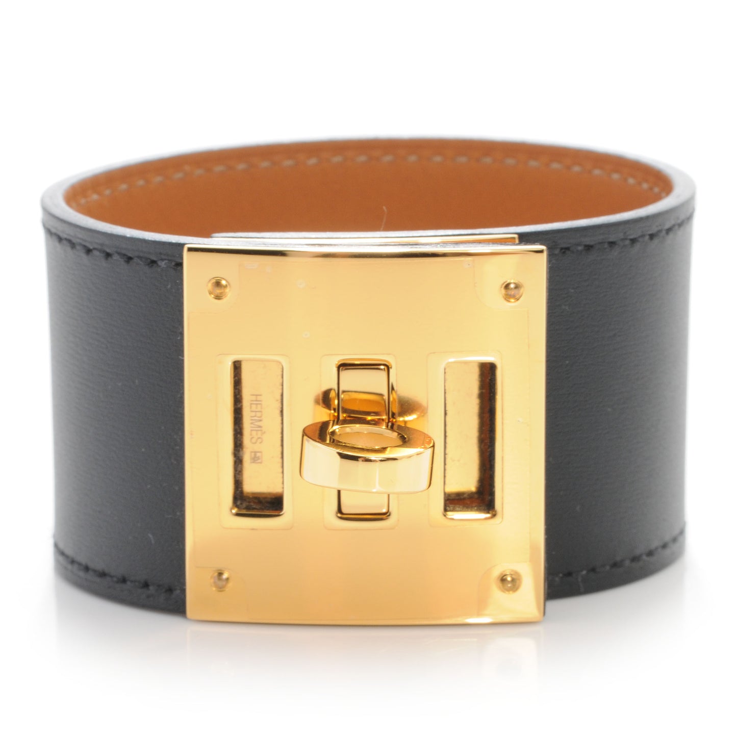 Chamonix Leather Kelly Dog Bracelet Black