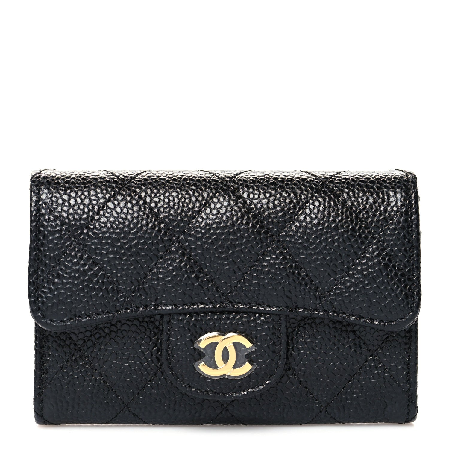 Chanel Caviar Quilted Flap Card Holder Black 1 of 9