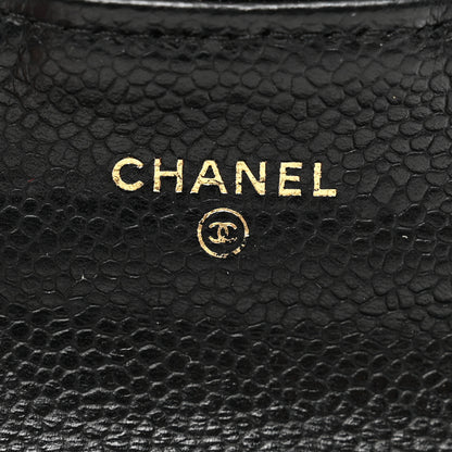 Chanel Caviar Quilted Flap Card Holder Wallet Black 7 of 9
