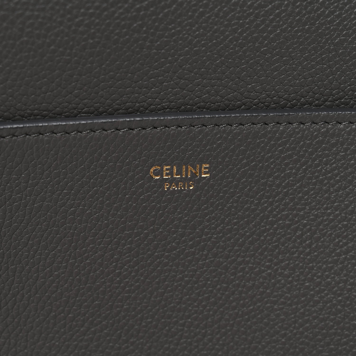 Celine Soft Grained Calfskin Sangle Bucket Bag Grey 7 of 10
