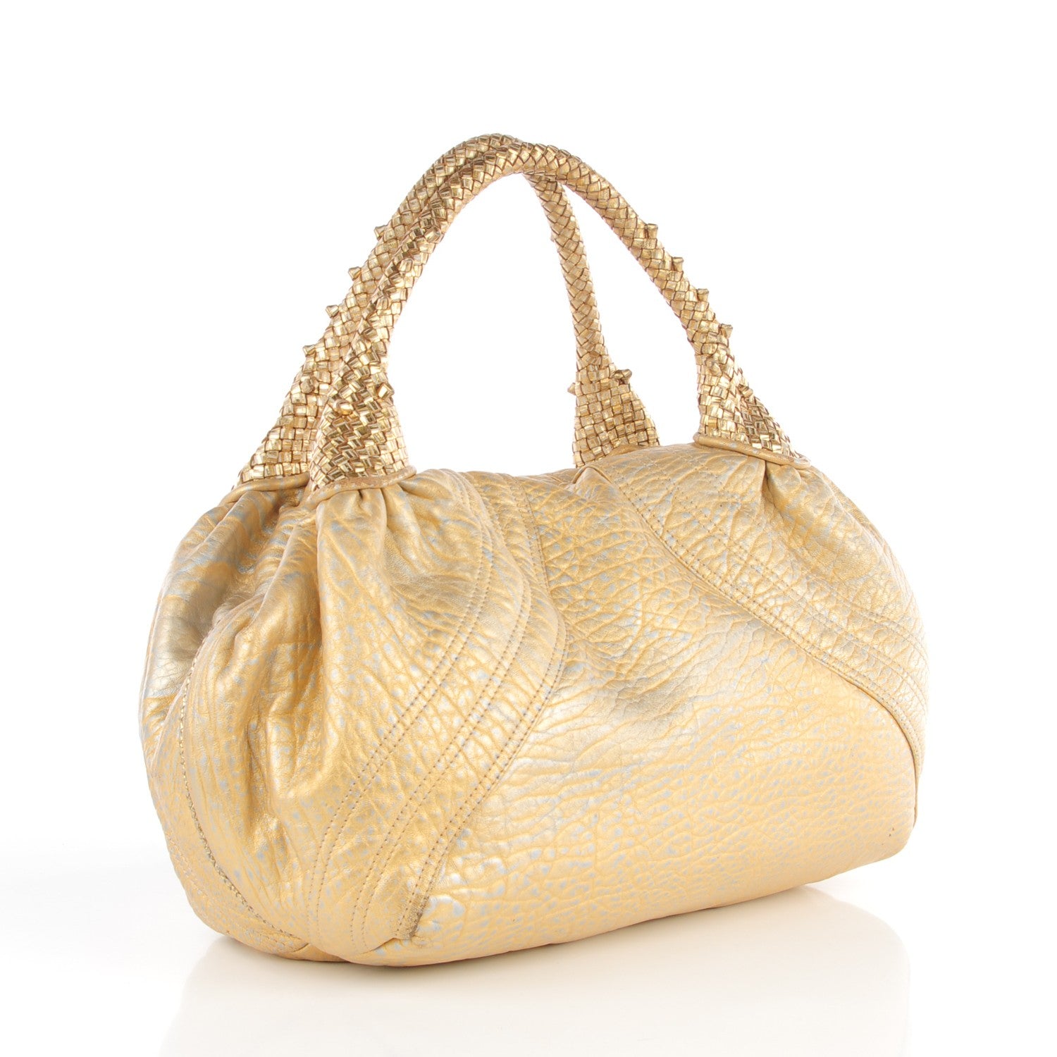 Fendi Nappa Nuvolata Bimetal Spy Oro Argento 3 of 8