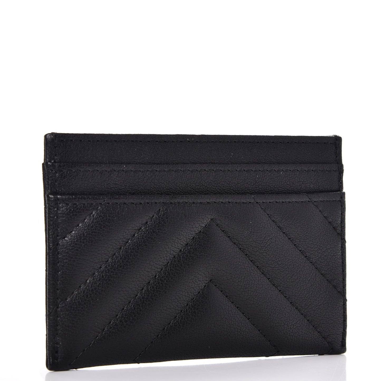 Sheepskin Chevron Quilted Reissue Card Holder So Black