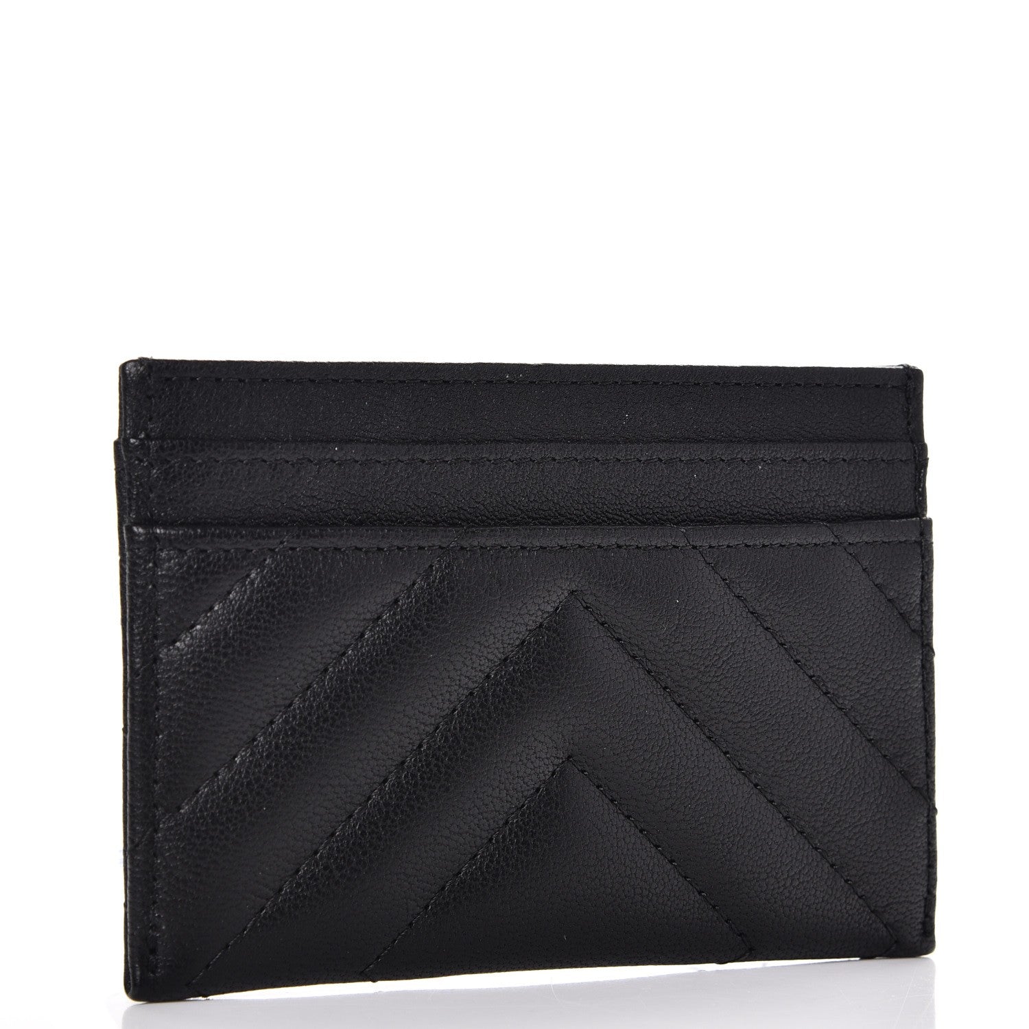 Chanel Sheepskin Chevron Quilted Reissue Card Holder So Black 3 of 9