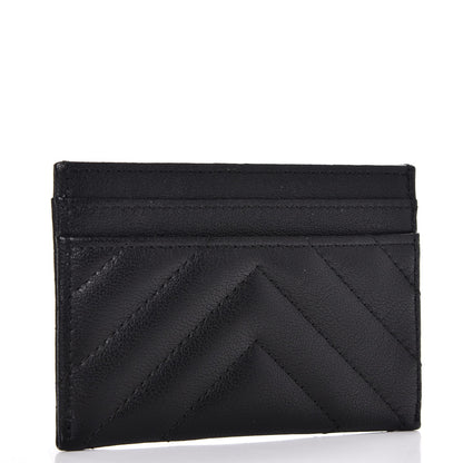 Chanel Sheepskin Chevron Quilted Reissue Card Holder So Black 3 of 9