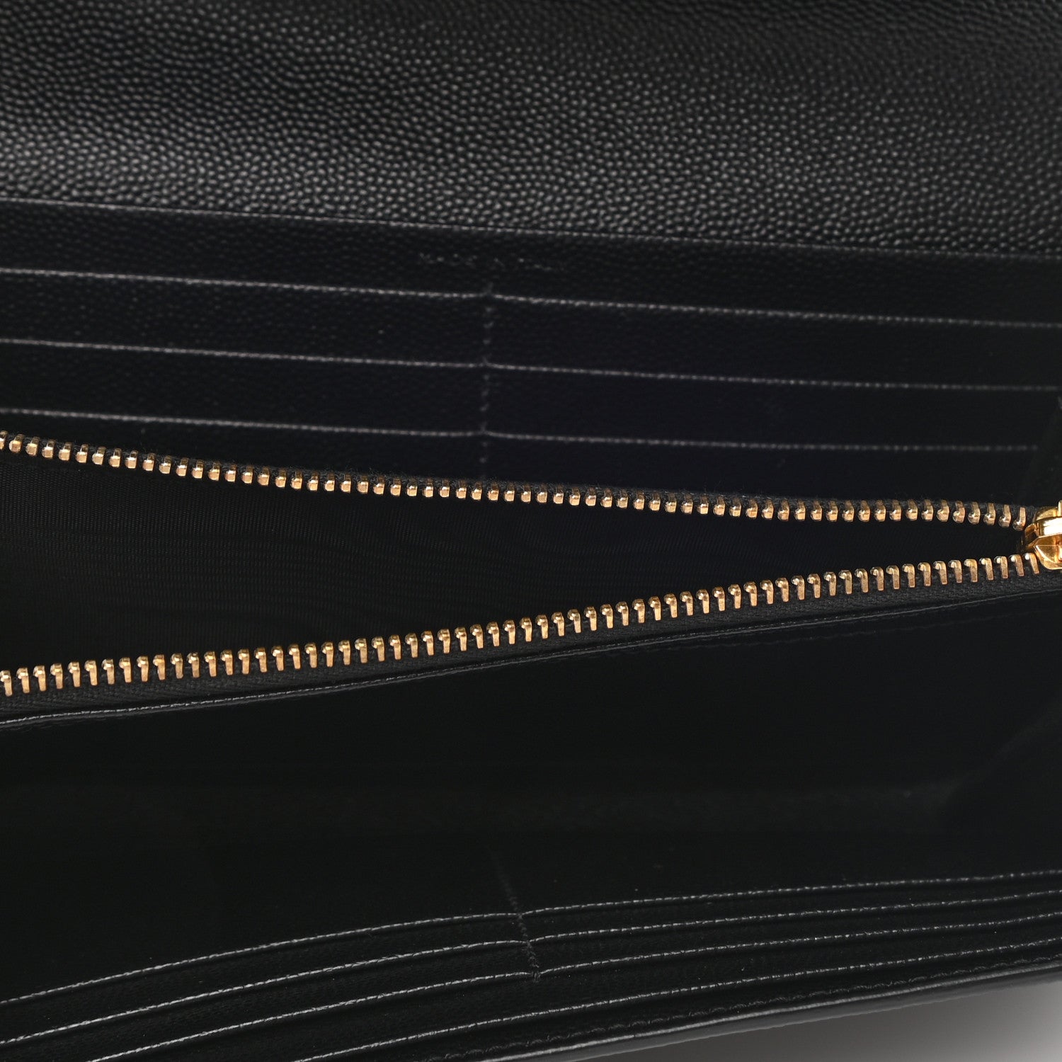 Saint Laurent Grain De Poudre Classic Monogram Cassandre Wallet Black 5 of 9