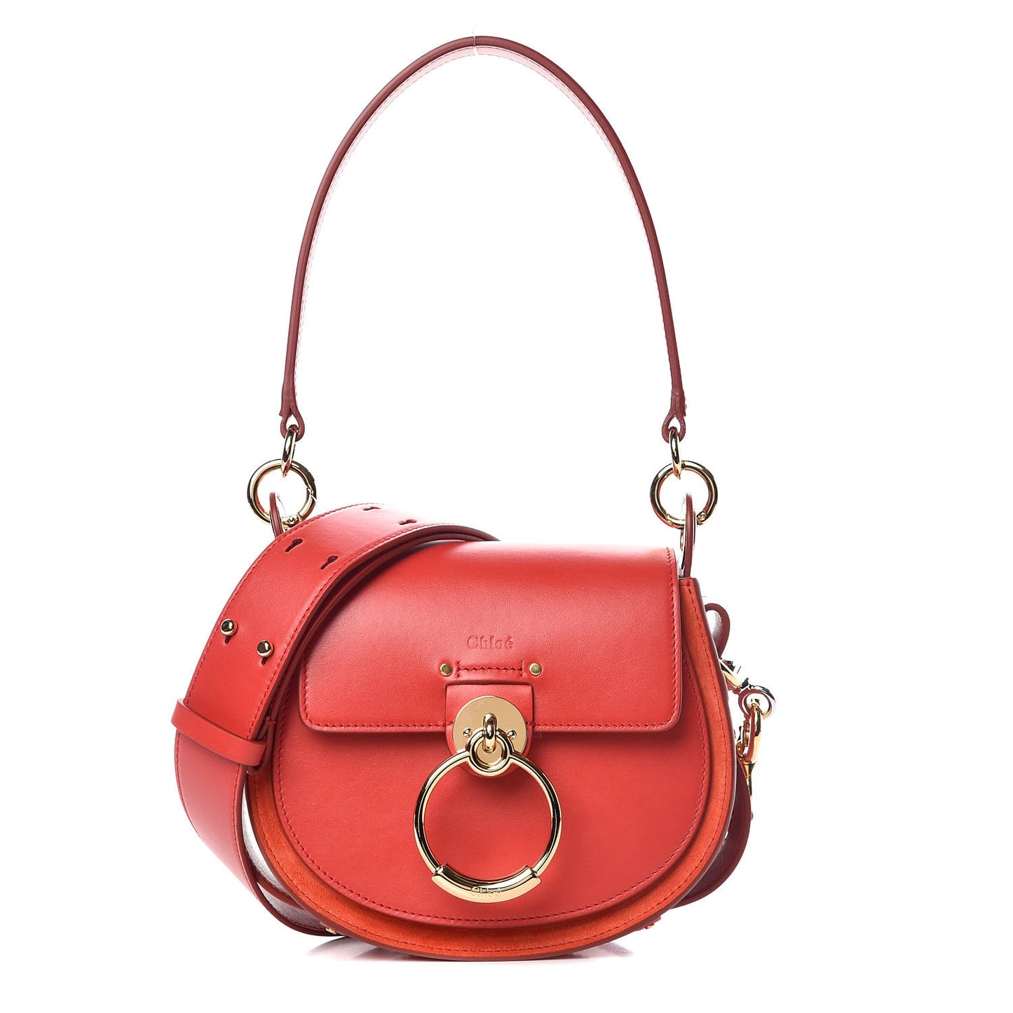 Calfskin Small Tess Bag Plaid Red