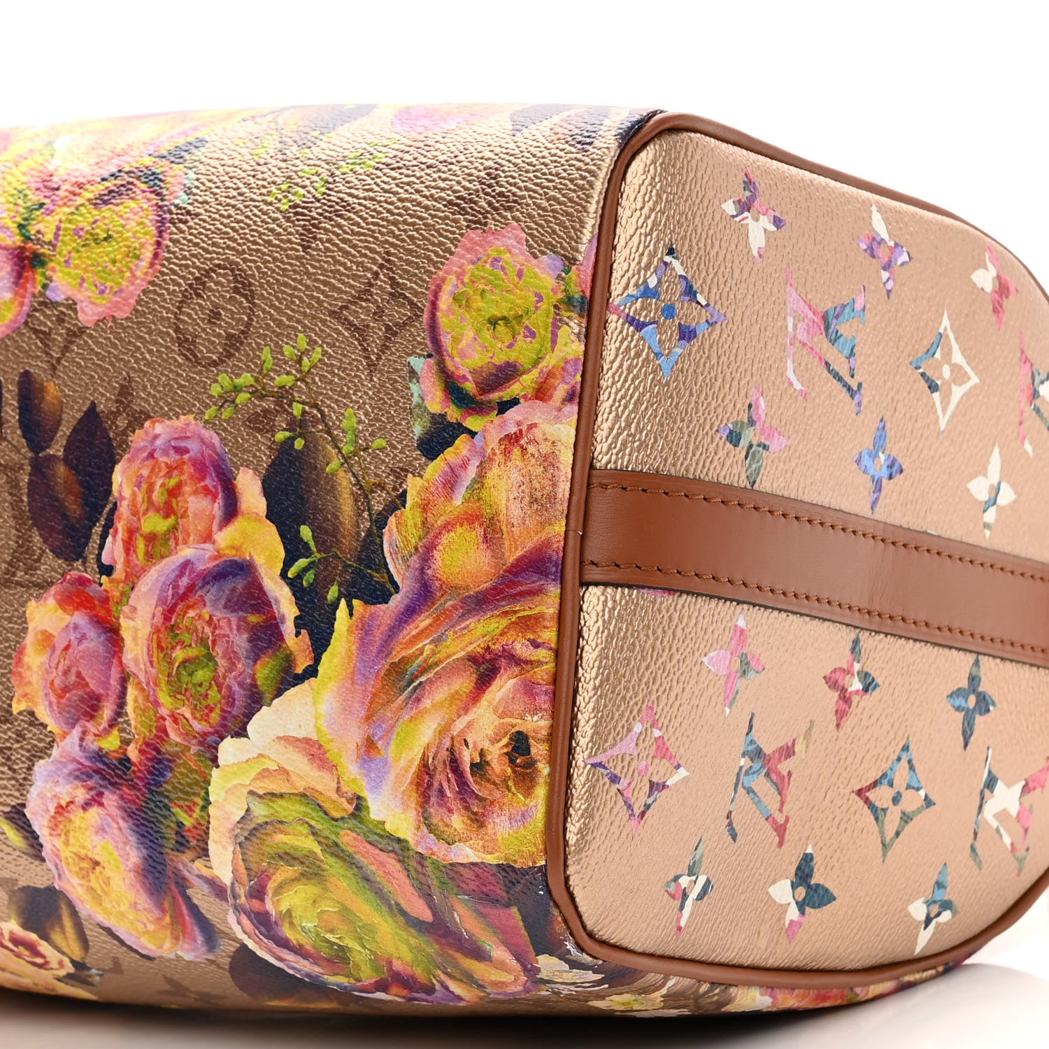 Louis Vuitton Metallic Monogram LV Garden Speedy Bandouliere 25 Gold 9 of 9