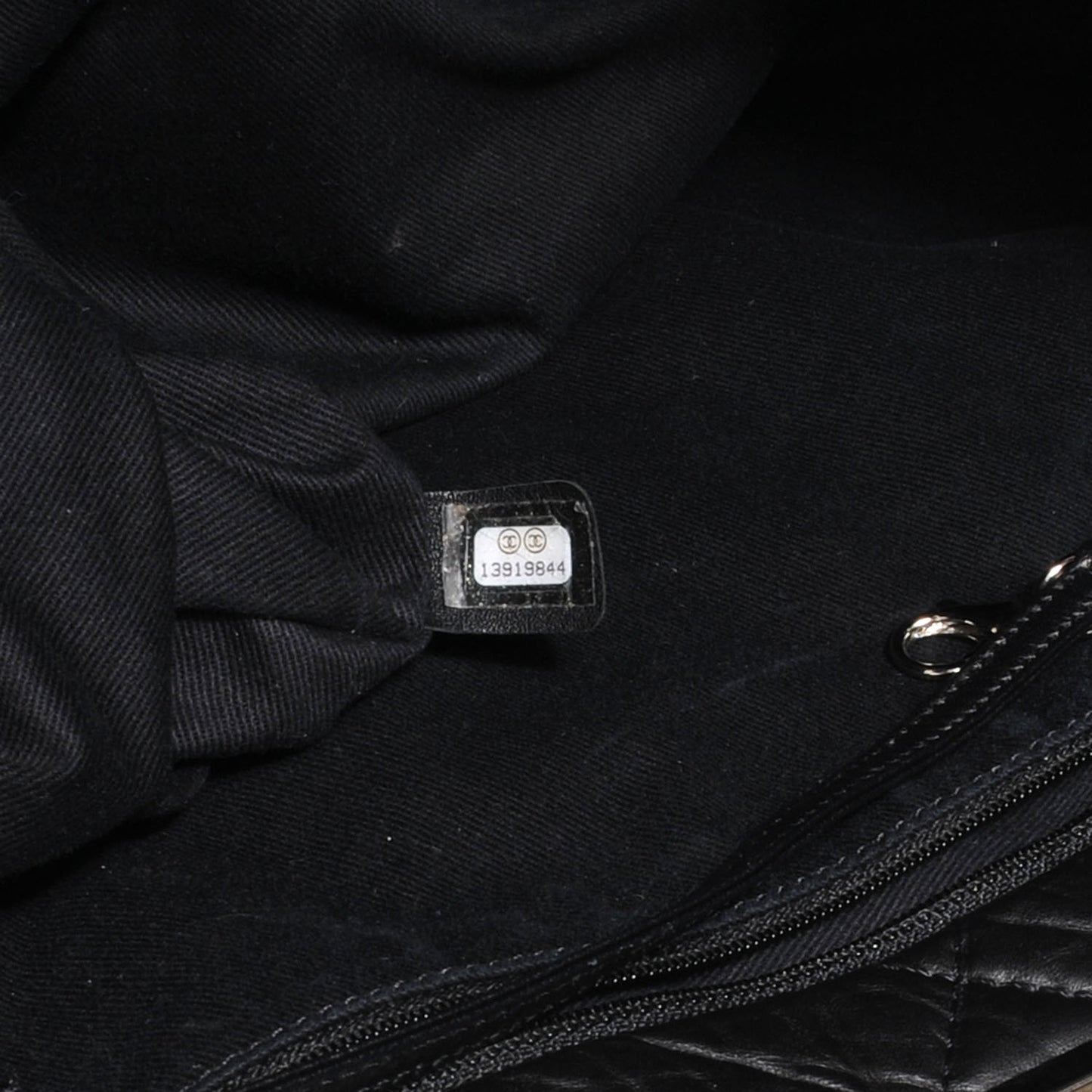 Aged Calfskin Large Reissue Drawstring Tote Black