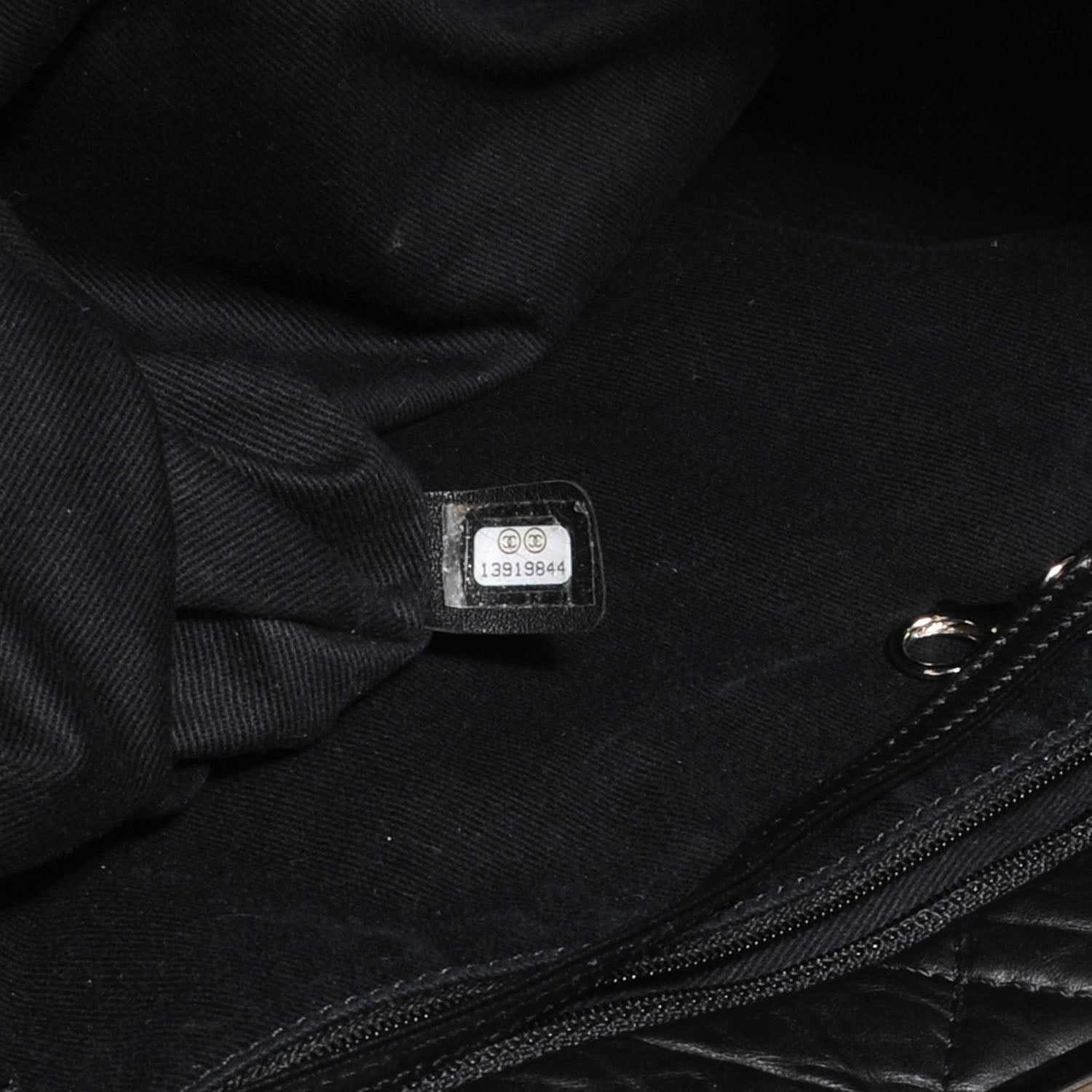 Chanel Aged Calfskin Large Reissue Drawstring Tote Black 7 of 7