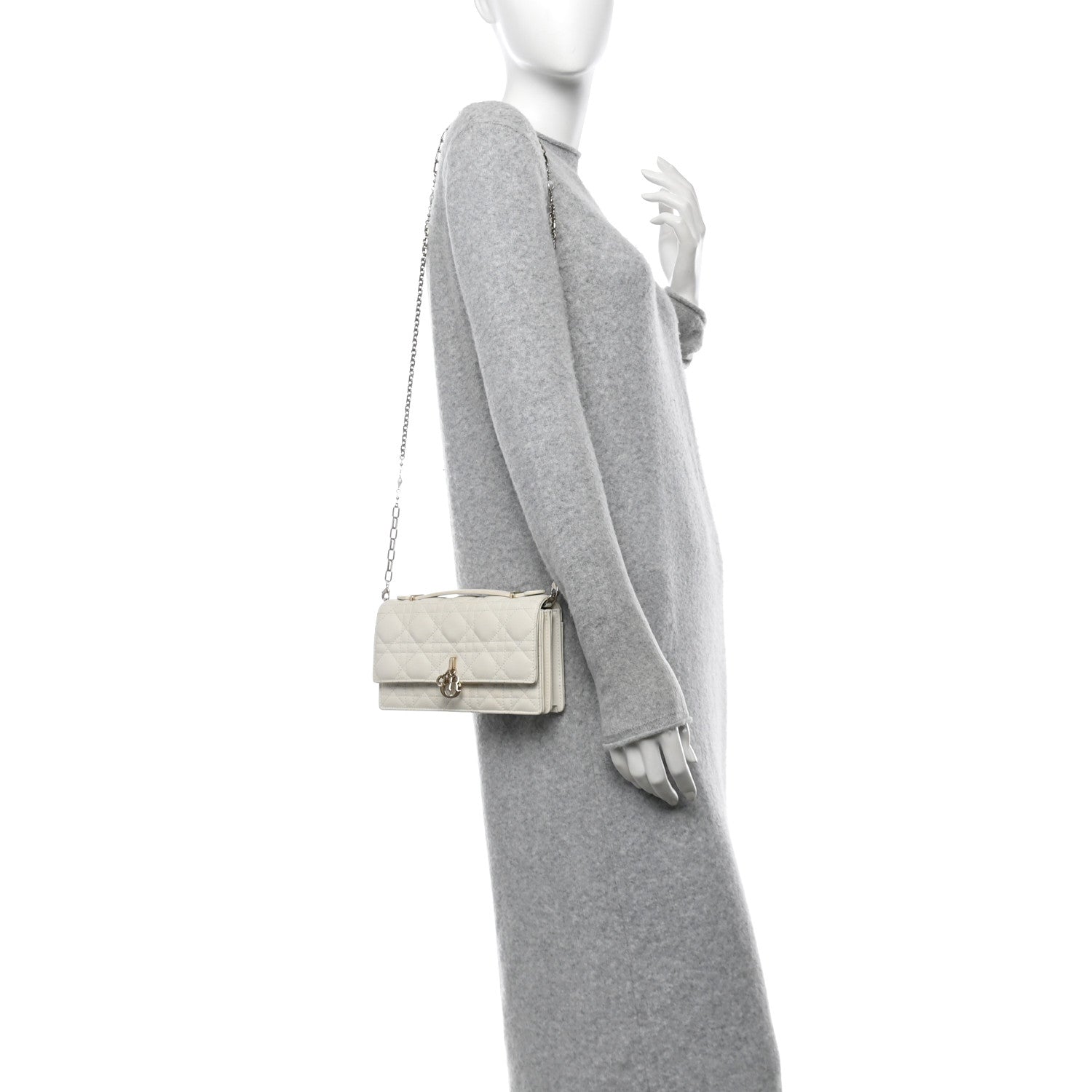 Christian Dior Lambskin Cannage Mini My Dior Bag Latte 2 of 10