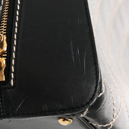 Chanel Calfskin Contrast Stitch Surpique Black 12 of 13
