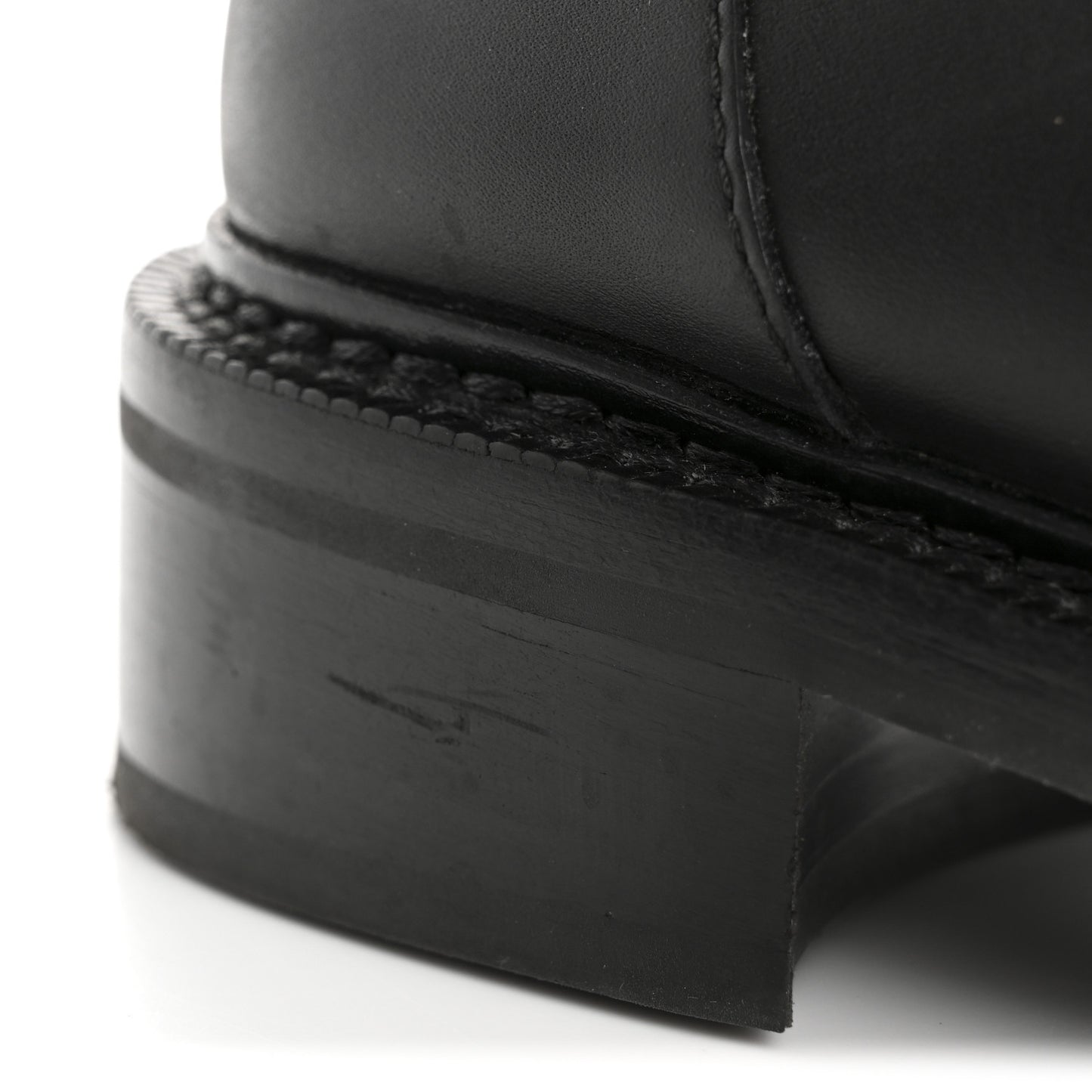 Calfskin Oversized Chain Academy Loafers 35 Black