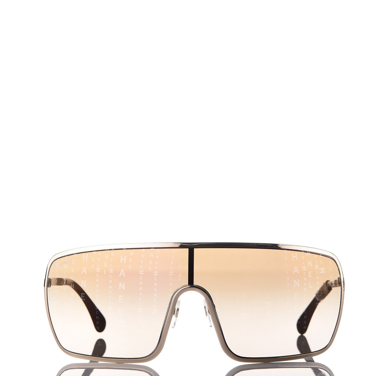Chanel Shield Runway Sunglasses 71213 Gold 2 of 10