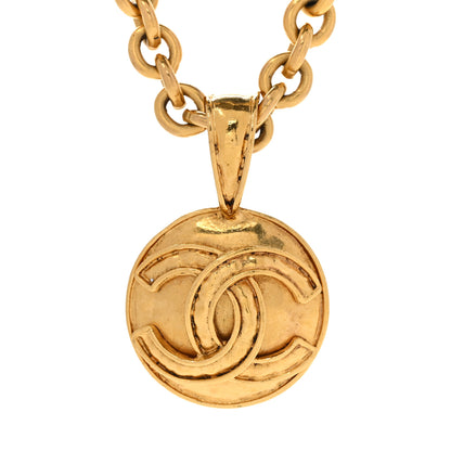 Chanel Metal CC Chain Pendant Necklace Gold 4 of 8