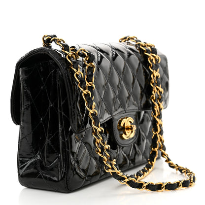 Chanel Patent Quilted Small Double Sided Flap Black 3 of 12