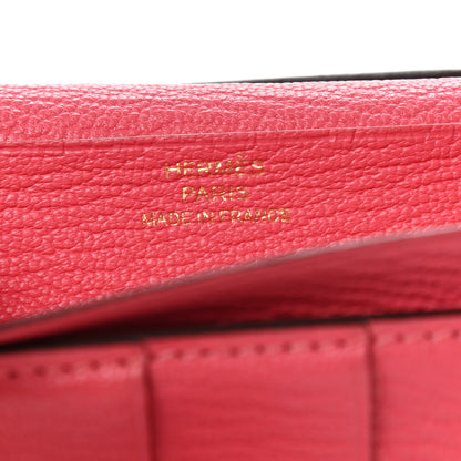 Hermes Chevre Mysore Bearn Gusset Wallet Rose Azalee 6 of 12