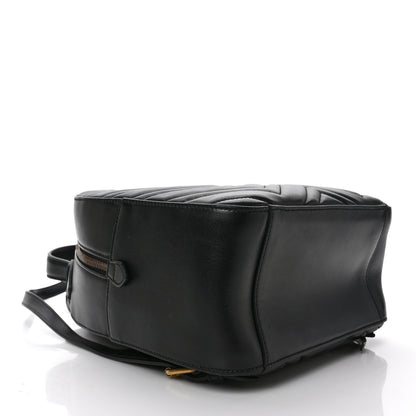 Gucci Calfskin Matelasse GG Marmont Dome Backpack Black 4 of 9