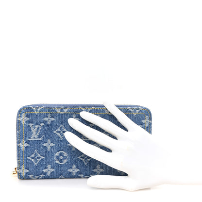 Louis Vuitton Monogram Denim Zippy Wallet NM Blue 2 of 6