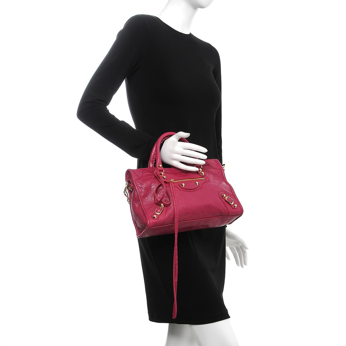 Agneau Classic Gold Hardware S City Rose Dahlia