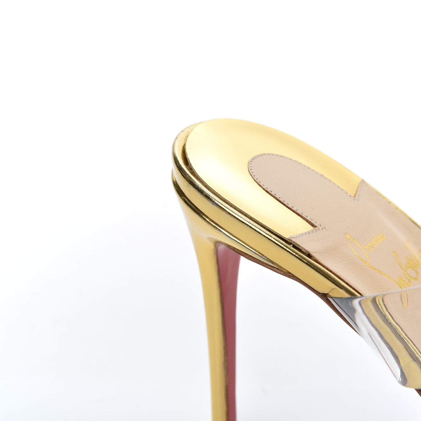 Specchio PVC Just Nodo 85 Slide Sandals 39.5 Gold