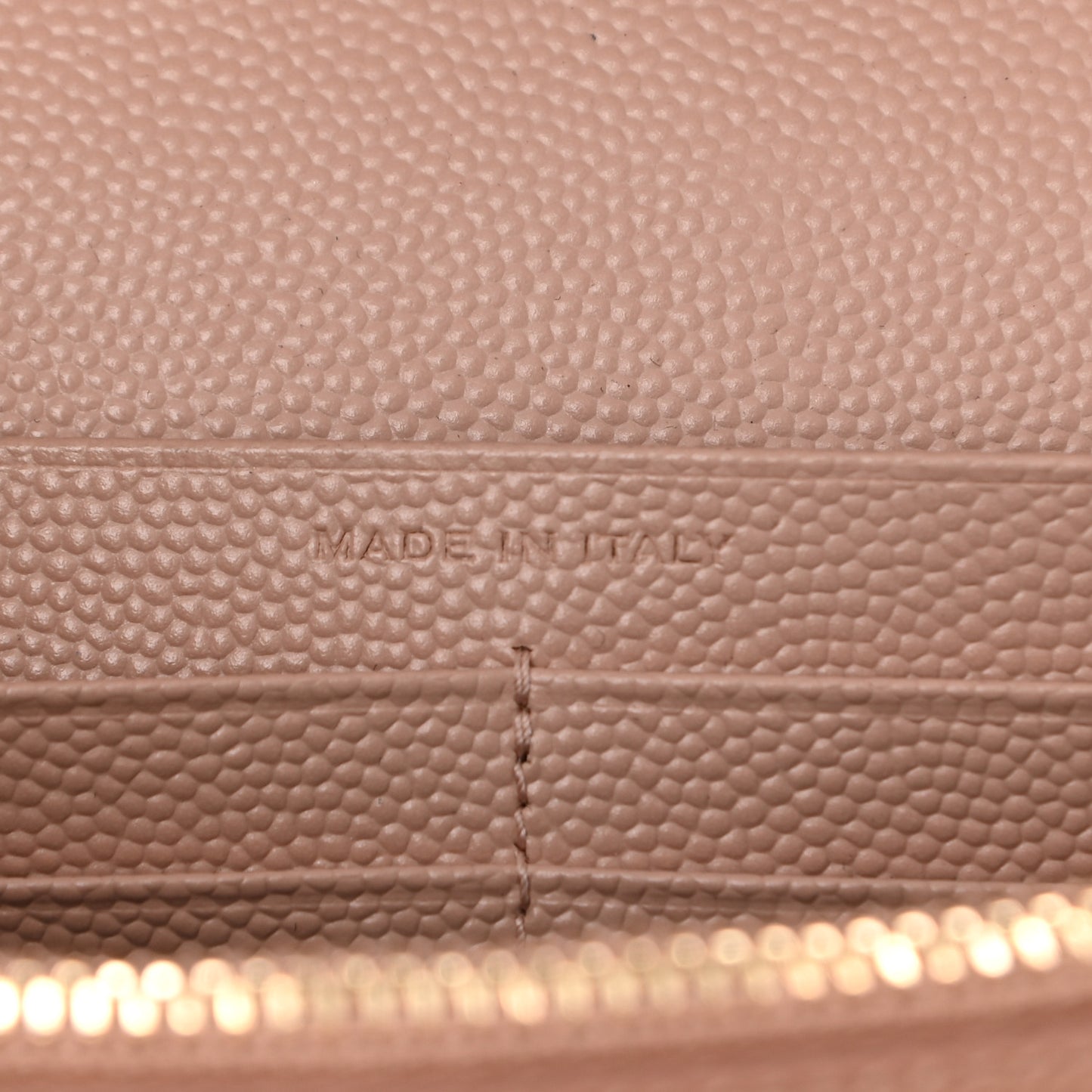 Grain De Poudre Matelasse Chevron Monogram Chain Wallet Pale Blush