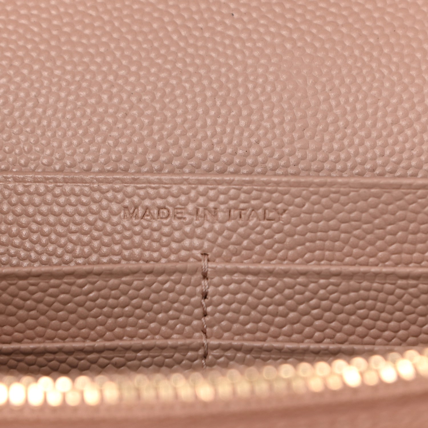 Saint Laurent Grain De Poudre Matelasse Chevron Monogram Chain Wallet Pale Blush 7 of 13