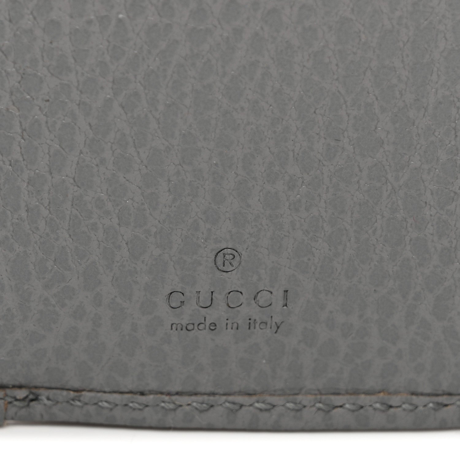 Gucci Dollar Calfskin Enamel Monochrome Medium GG Marmont Wallet Deep Grey 6 of 8