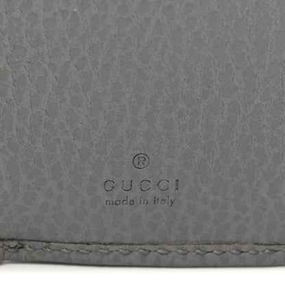 Gucci Dollar Calfskin Enamel Monochrome Medium GG Marmont Wallet Deep Grey 6 of 8