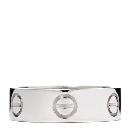 Cartier 18K White Gold 5.5mm LOVE Ring 50 5.25 3 of 5