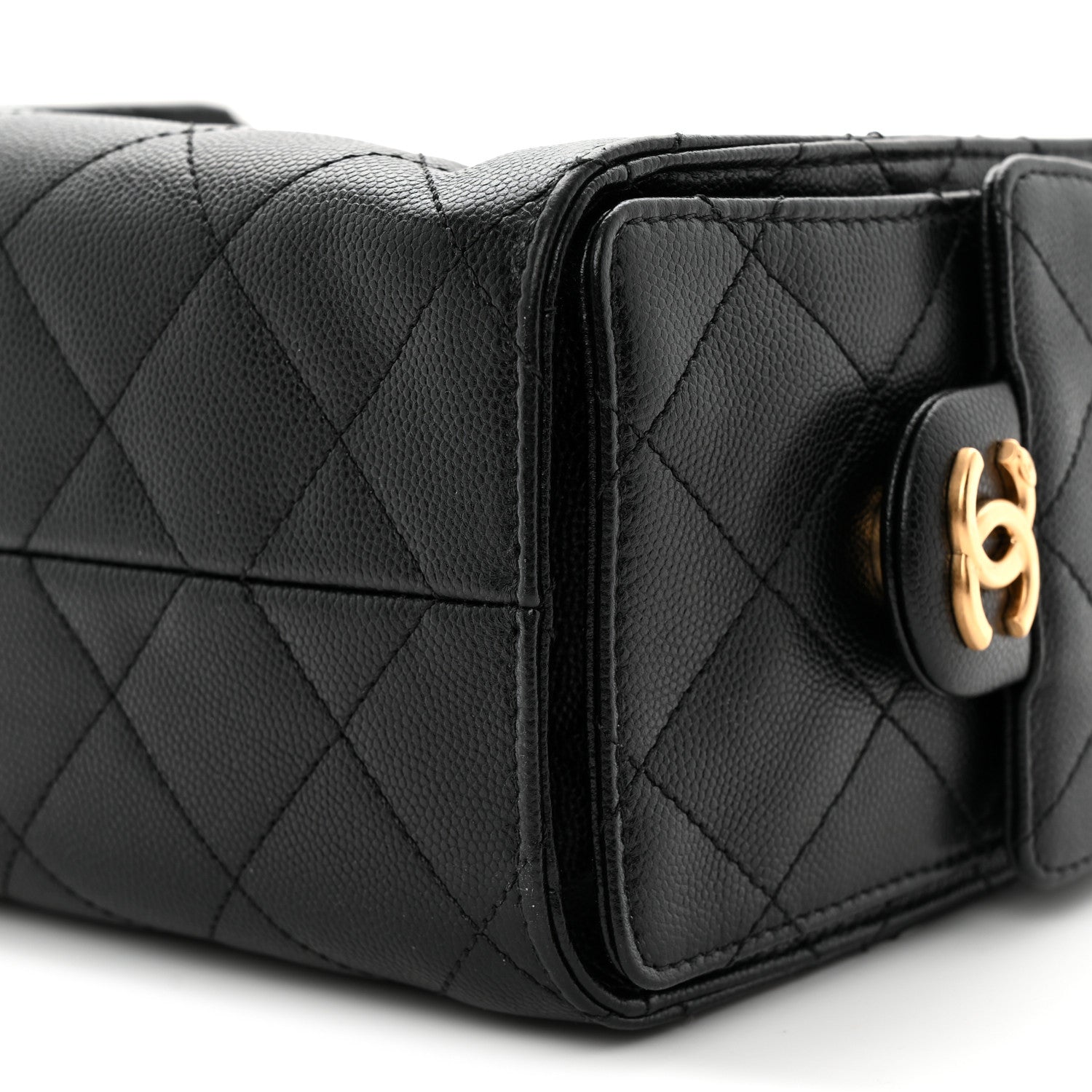Chanel Caviar Quilted Mini Chanel 25 Handbag Black 10 of 12