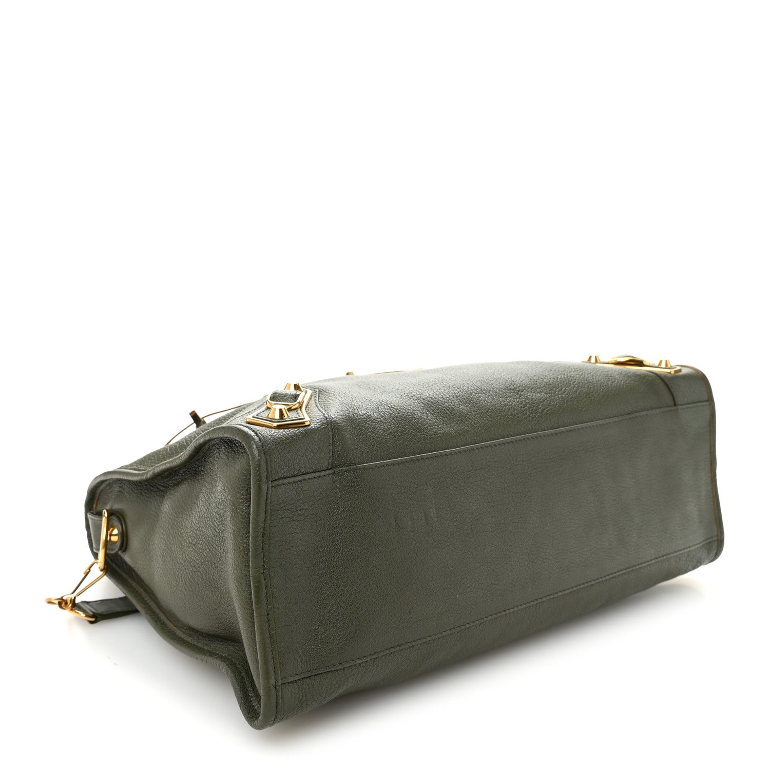 Balenciaga Chevre Gold Metallic Edge Hardware City Vert Lichen 5 of 11