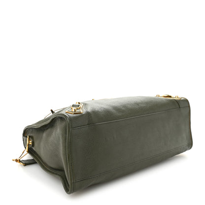 Balenciaga Chevre Gold Metallic Edge Hardware City Vert Lichen 5 of 11