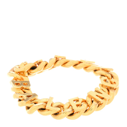 Balenciaga Metal Logo Chain Bracelet M Gold 1 of 5
