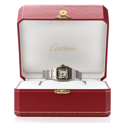 Cartier Stainless Steel 18K Yellow Gold 24mm Santos De Cartier Galbee Quartz Watch 7 of 7